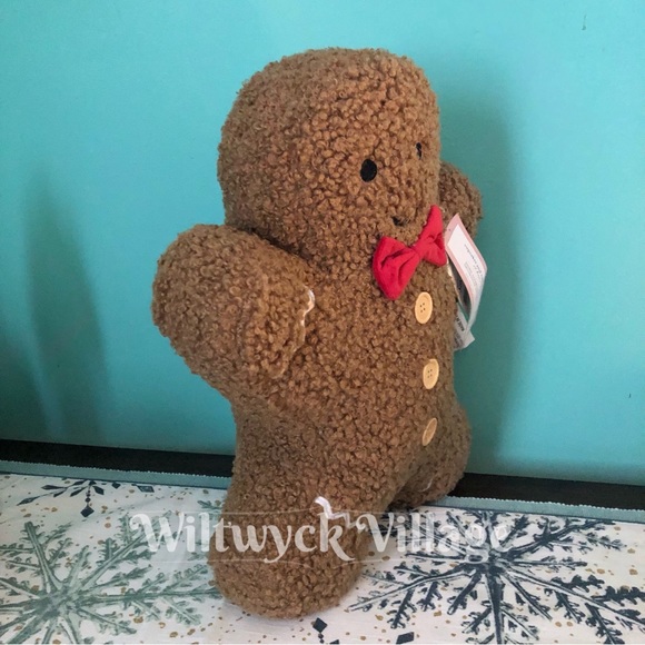 Cupcakes and Cashmere Sherpa Gingerbread Man Pillow - Picture 2 of 7